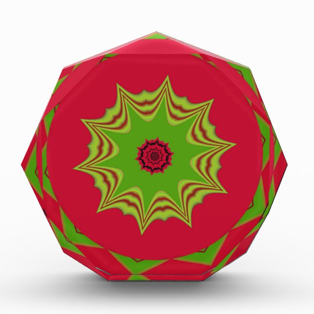 red African ethnic tribal pattern Acrylic Award (Front)