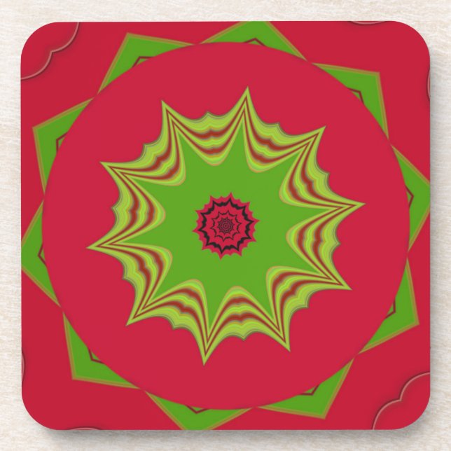 red African ethnic tribal pattern Beverage Coaster (Front)