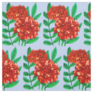 red African marigolds floral print Fabric