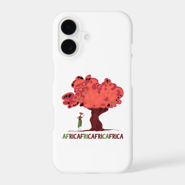 Red African tree iPhone Case (Back)
