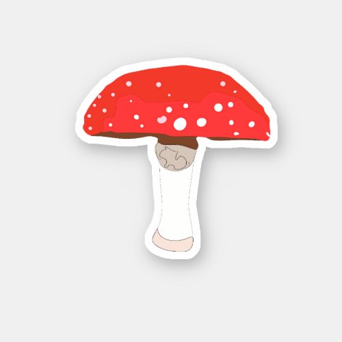 Red agaric fly mushroom sticker