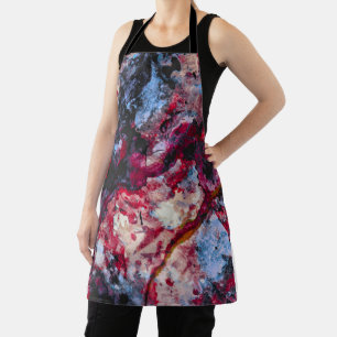 Red Agate Crystal Geode Abstract Apron
