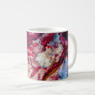 Red Agate Crystal Geode Abstract Coffee Mug
