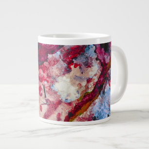 Red Agate Crystal Geode Abstract Giant Coffee Mug