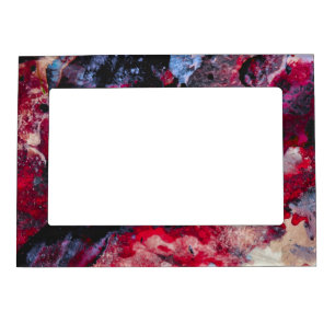 Red Agate Crystal Geode Abstract Magnetic Frame