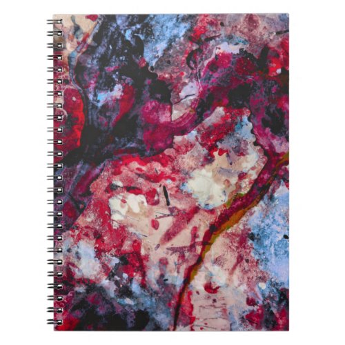 Red Agate Crystal Geode Abstract Notebook