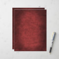 Red Aged Rustic Faux Leather Scrapbook Cardstock | Zazzle