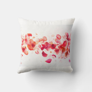red ai flowers throw pillow