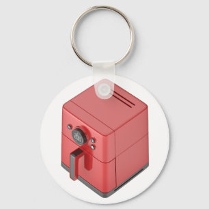 Red air fryer keychain