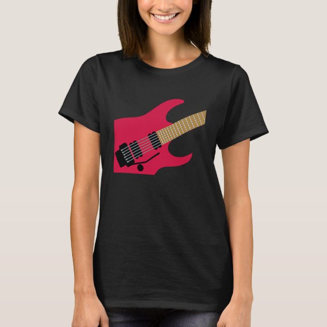 Red Air Guitar Player Joke Air Guitarist Musicians T-Shirt (Front)