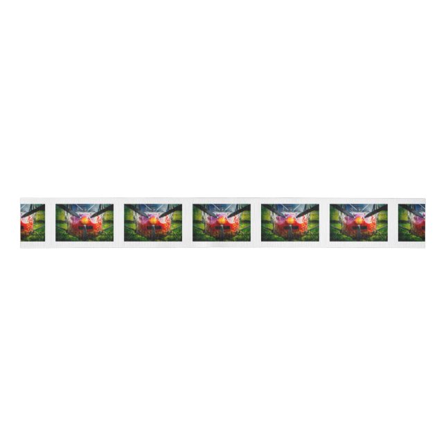 Red Aircraft - Small But Fierce Grosgrain Ribbon (Front)