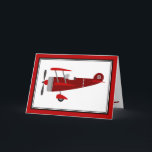 Red Airplane Birthday Card<br><div class="desc">Red Airplane Birthday card.</div>