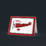 Red Airplane Birthday Card<br><div class="desc">Red Airplane Birthday card.</div>