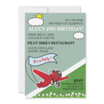 Red Airplane Landing Birthday Party