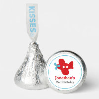 Red Airplane Personalized Chocolates Candy Favor
