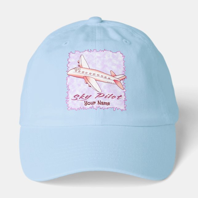 Red Airplane Sky Pilot hat (Front)