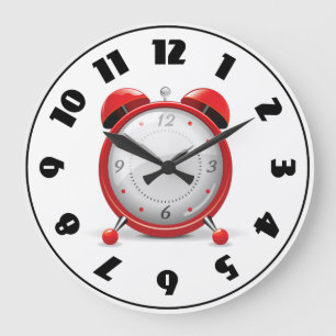 Red Alarm Clock Clock