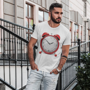 Red Alarm Clock Mens T-Shirt
