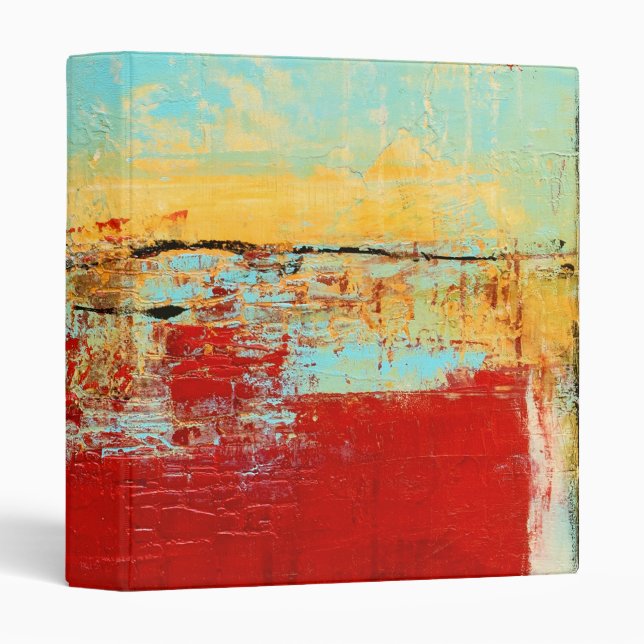 Red Alaskan Abstract 3 Ring Binder (Front/Spine)
