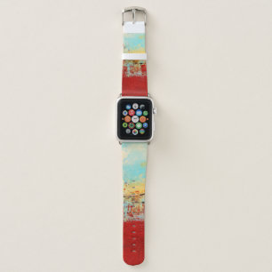 Red Alaskan Abstract Apple Watch Band