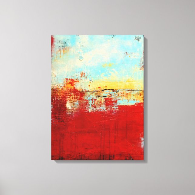Red Alaskan Abstract Canvas Print (Front)