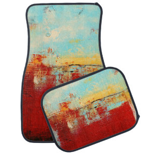 Red Alaskan Abstract Car Floor Mat