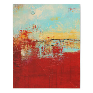 Red Alaskan Abstract Faux Canvas Print