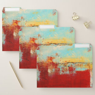 Red Alaskan Abstract File Folder