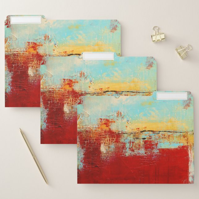 Red Alaskan Abstract File Folder (Set)