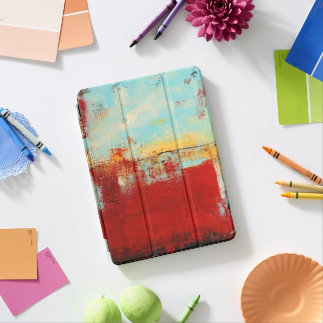 Red Alaskan Abstract iPad Pro Cover (Desk)