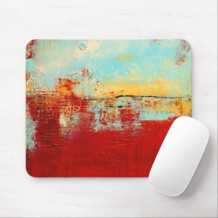 Red Alaskan Abstract Mouse Pad