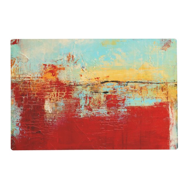 Red Alaskan Abstract Placemat (Front)