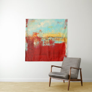 Red Alaskan Abstract Tapestry