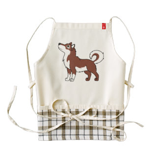 Red Alaskan Malamute Zazzle HEART Apron