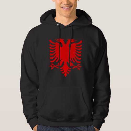 Red Albanian Eagle Hoodie