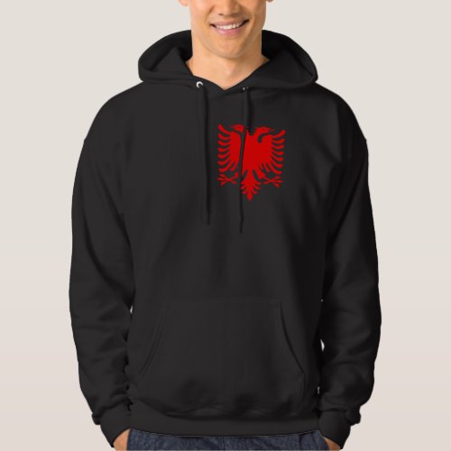 Red Albanian Eagle Hoodie