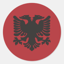 Red Albanian Eagle Sticker