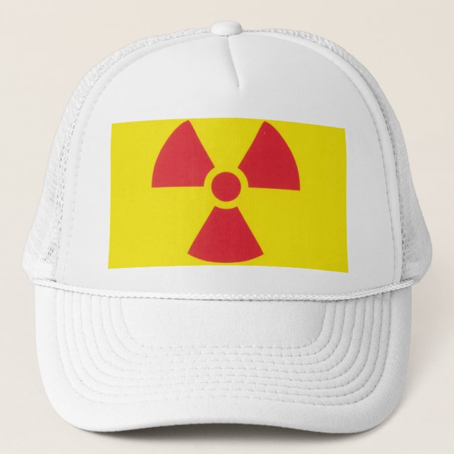 RED ALERT RADIATION WARNING! TRUCKER HAT (Front)