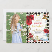 Red Alice in Wonderland Mad Hatter Birthday Tea