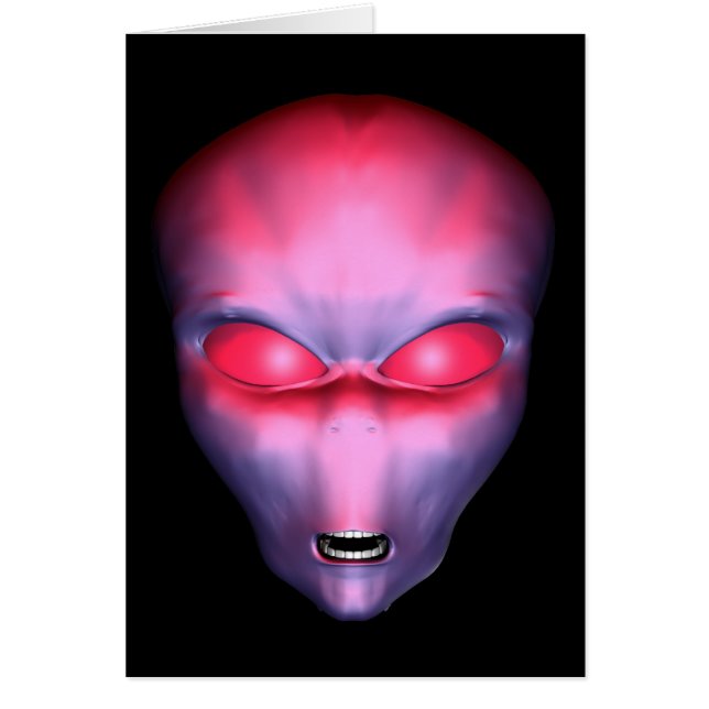 Red Alien Face Cards (Front)