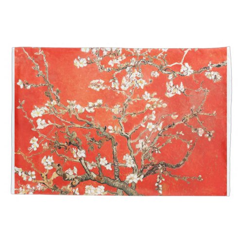 Red Almond Blossoms _ Vincent Van Gogh Pillow Case