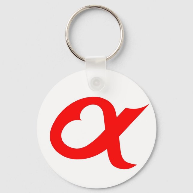 Red alpheart keychain (Front)