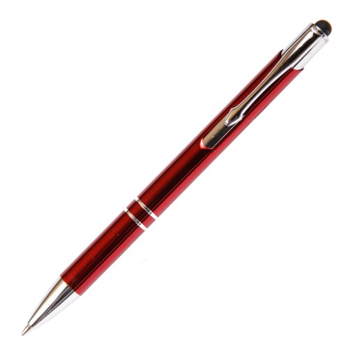 Red Aluminum Ball Point Pen wTouch Screen Stylus