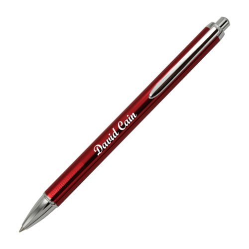 Red Aluminum Smooth Writing Roller Ball Pen