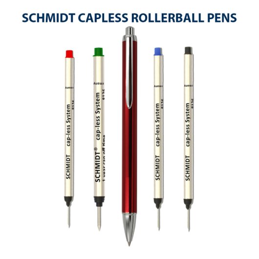 Red Aluminum Smooth Writing Roller Ball Pen (Ink Refills)