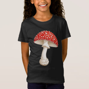 Red Amanita Mushroom Botanical Illustration T-Shirt