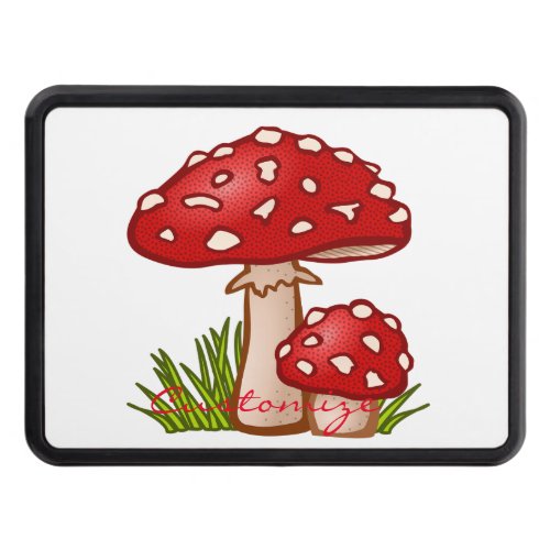 Red Amanita Mushrooms Thunder_Cove Hitch Cover