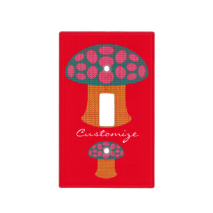 Red Amanita Mushrooms Thunder_Cove Light Switch Cover