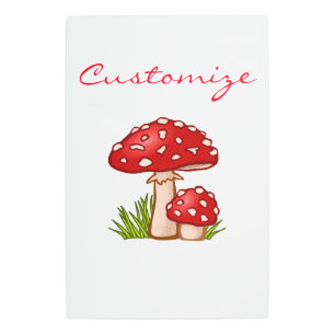 Red Amanita Mushrooms Thunder_Cove Metal Print