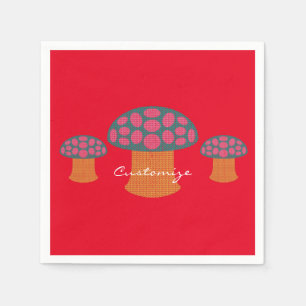 Red Amanita Mushrooms Thunder_Cove Napkins